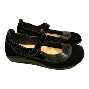 NAOT Kirei Mary Jane Leather and Suede Flat, Hook-and-loop Closure | 10